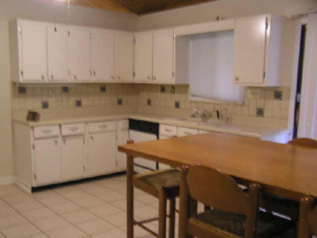 BEFORE: Kitchen with NO Staging